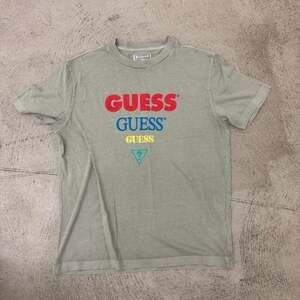 Vintage Guess Originals Y2K Logo Tee Shirt, Grey Multicolor Graphic, Size M